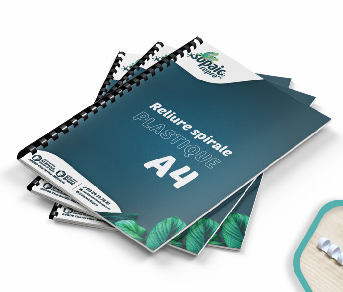 Reliure spirale plastique